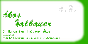 akos halbauer business card